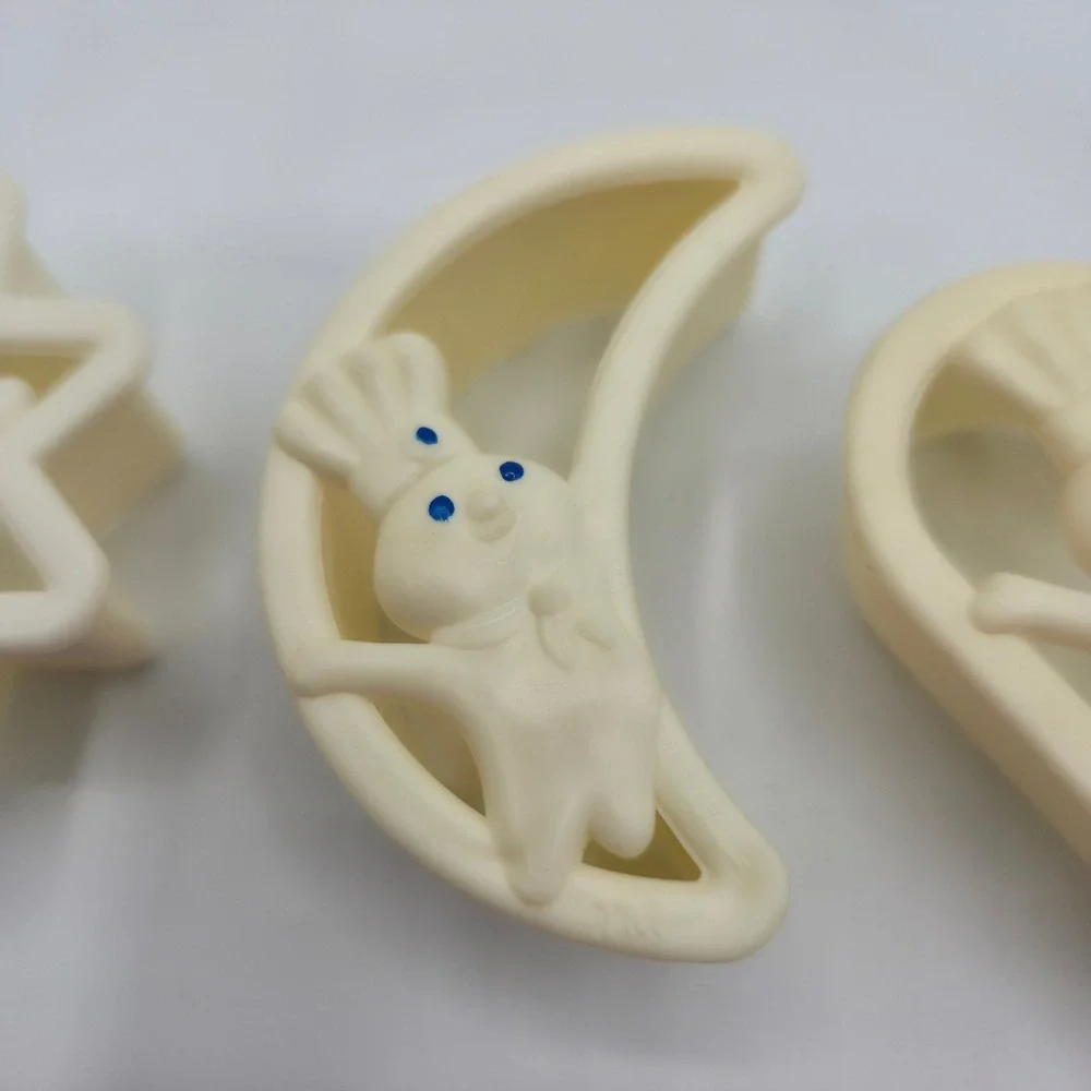 Vintage 70's Pillsbury Doughboy Cookie Cutters give away Star Moon Heart Diamond